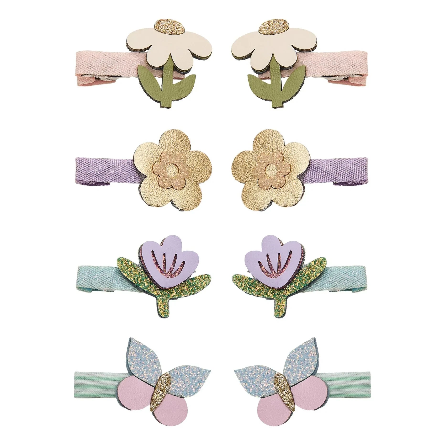 Mimi & Lula – Haargummis mit Mini-Blumen (8er-Set) | Lila