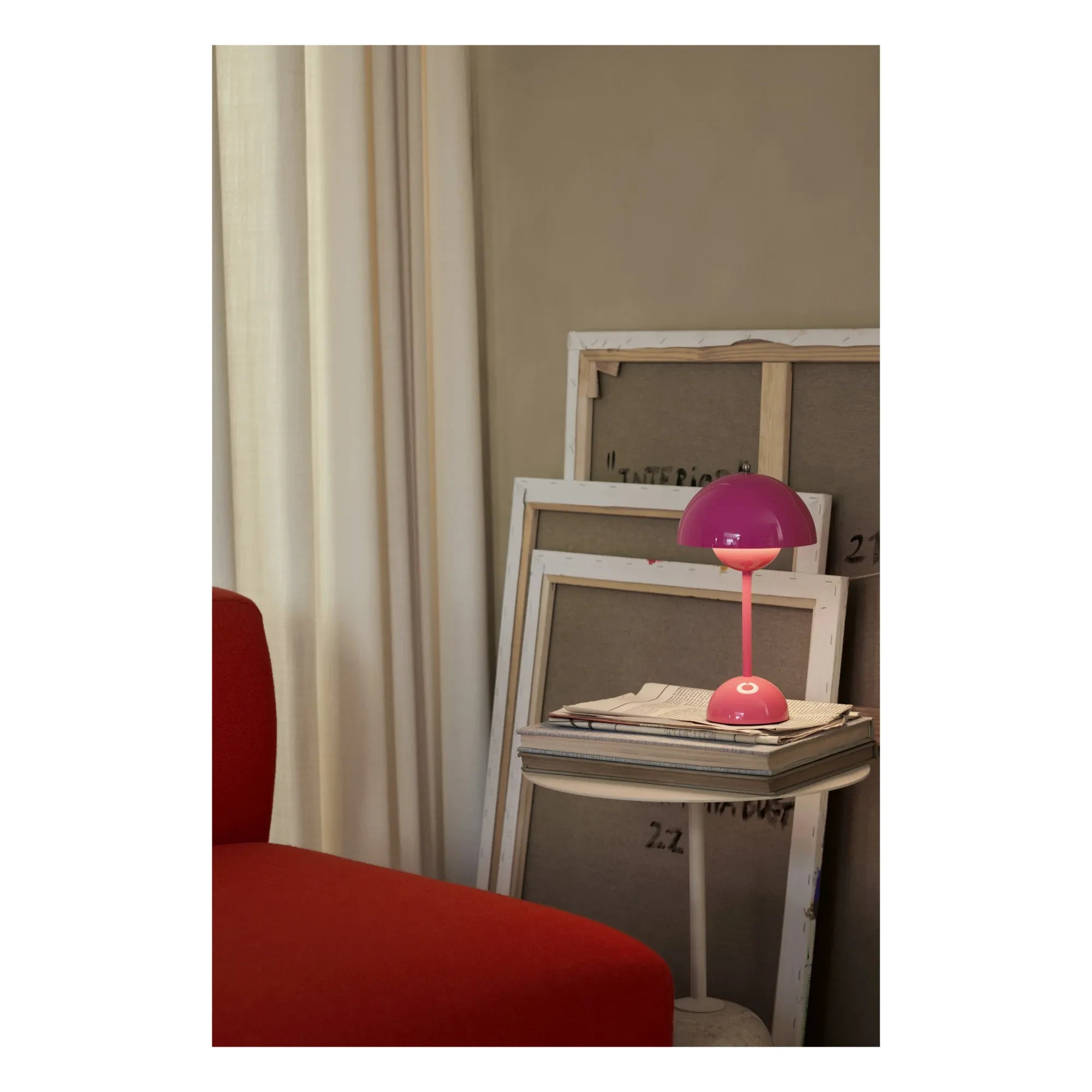 & Tradition – VP9 Tragbare Tischleuchte im Blumentopf-Design, Vernon Panton | Rosa