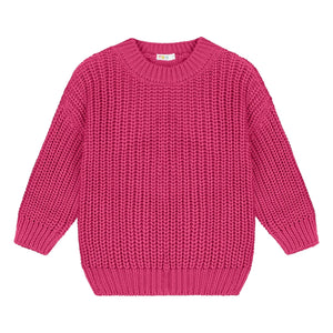 Yuki - Bio-Baumwoll-Dicker Pullover | Fuchsia