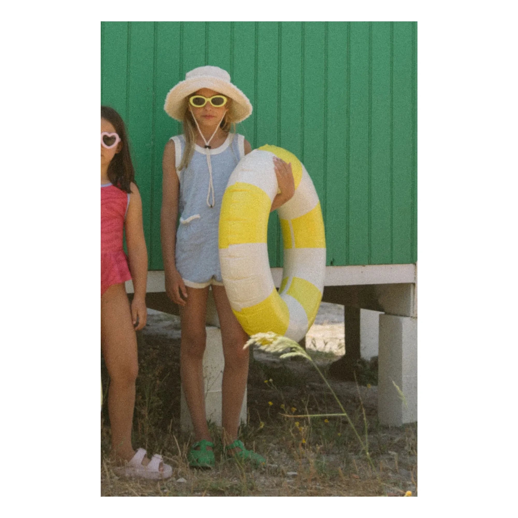 My First Cantê - Piper Zebra Sponge Jumpsuit Shorts | Lila