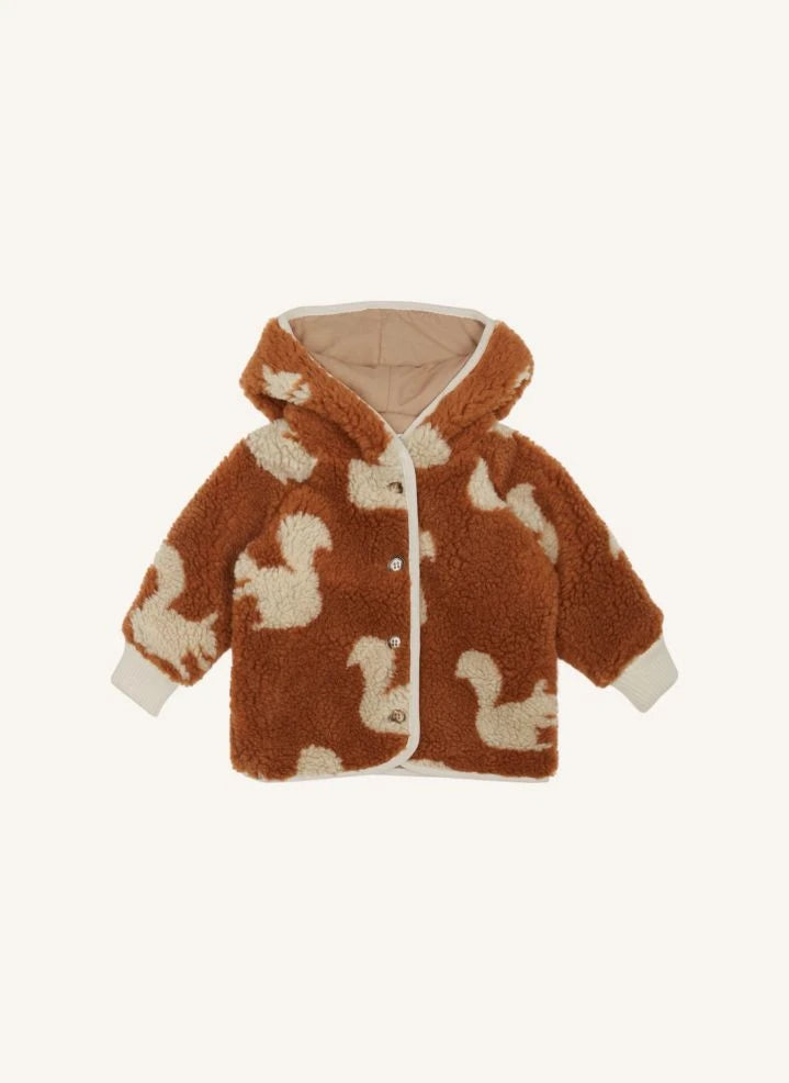 Emile et Ida - Baby Squirrels Sherpa Mantel | Braun