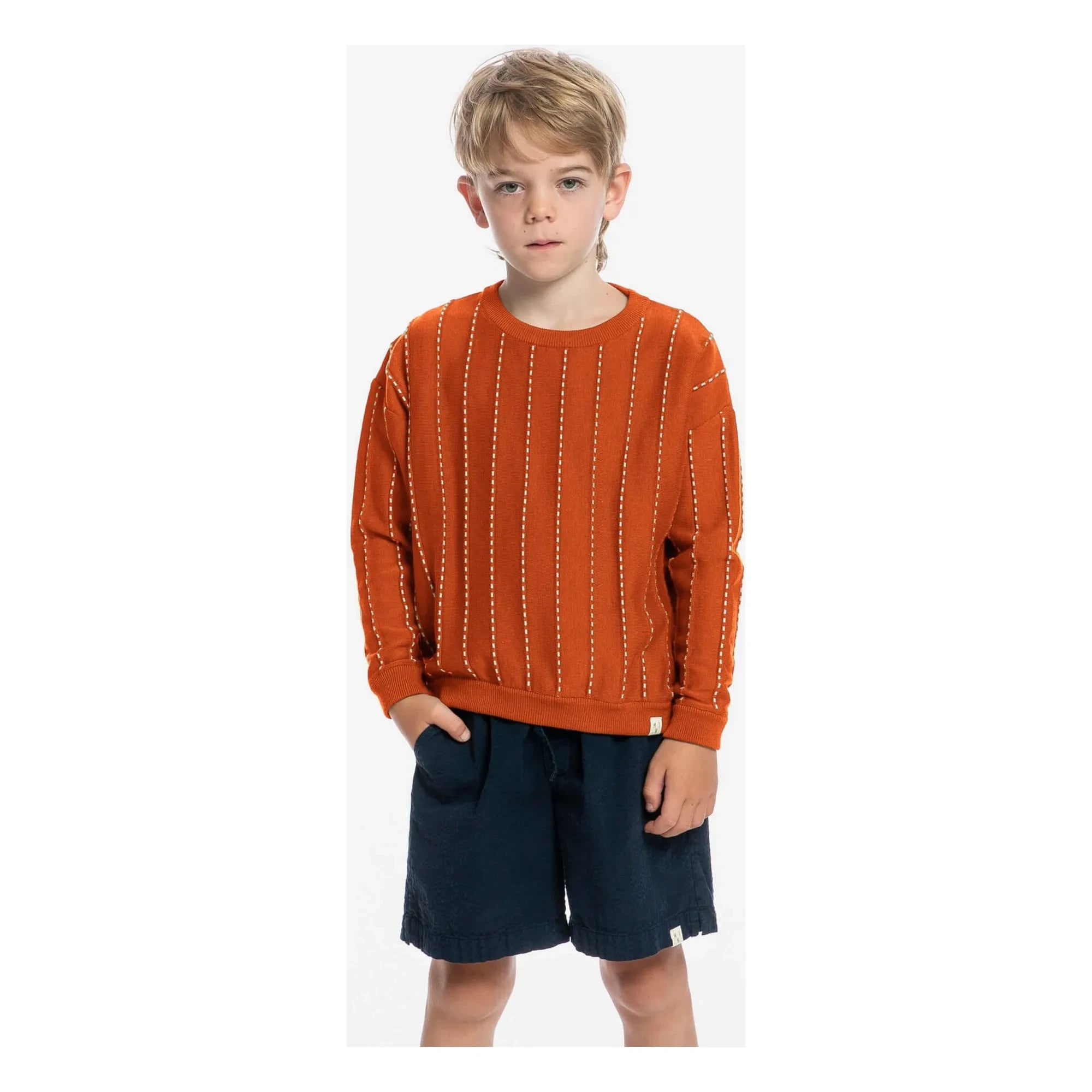 Matona - Gestreifter Bio-Baumwollpullover | Dunkelblau