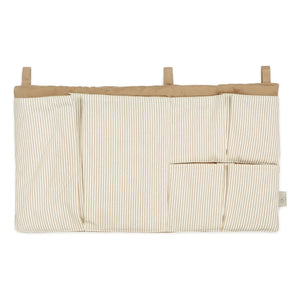 Cam Cam - Gestreifte Babybett-Aufbewahrungstasche | Camel