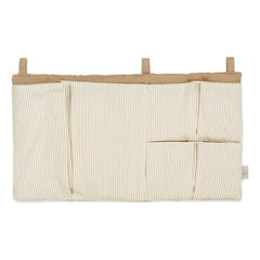 Cam Cam - Gestreifte Babybett-Aufbewahrungstasche | Camel