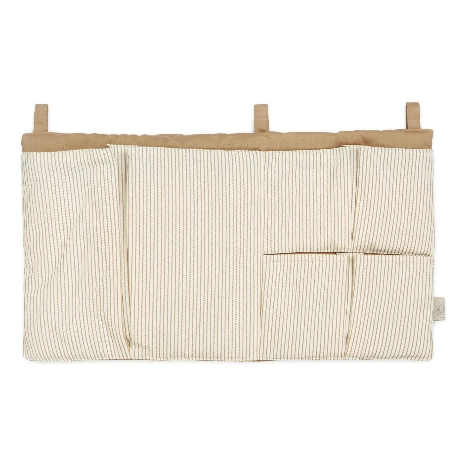 Cam Cam - Gestreifte Babybett-Aufbewahrungstasche | Camel