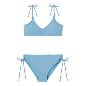 Lison Paris - Bahamas Metallic 2-teiliger Badeanzug | Hellblau