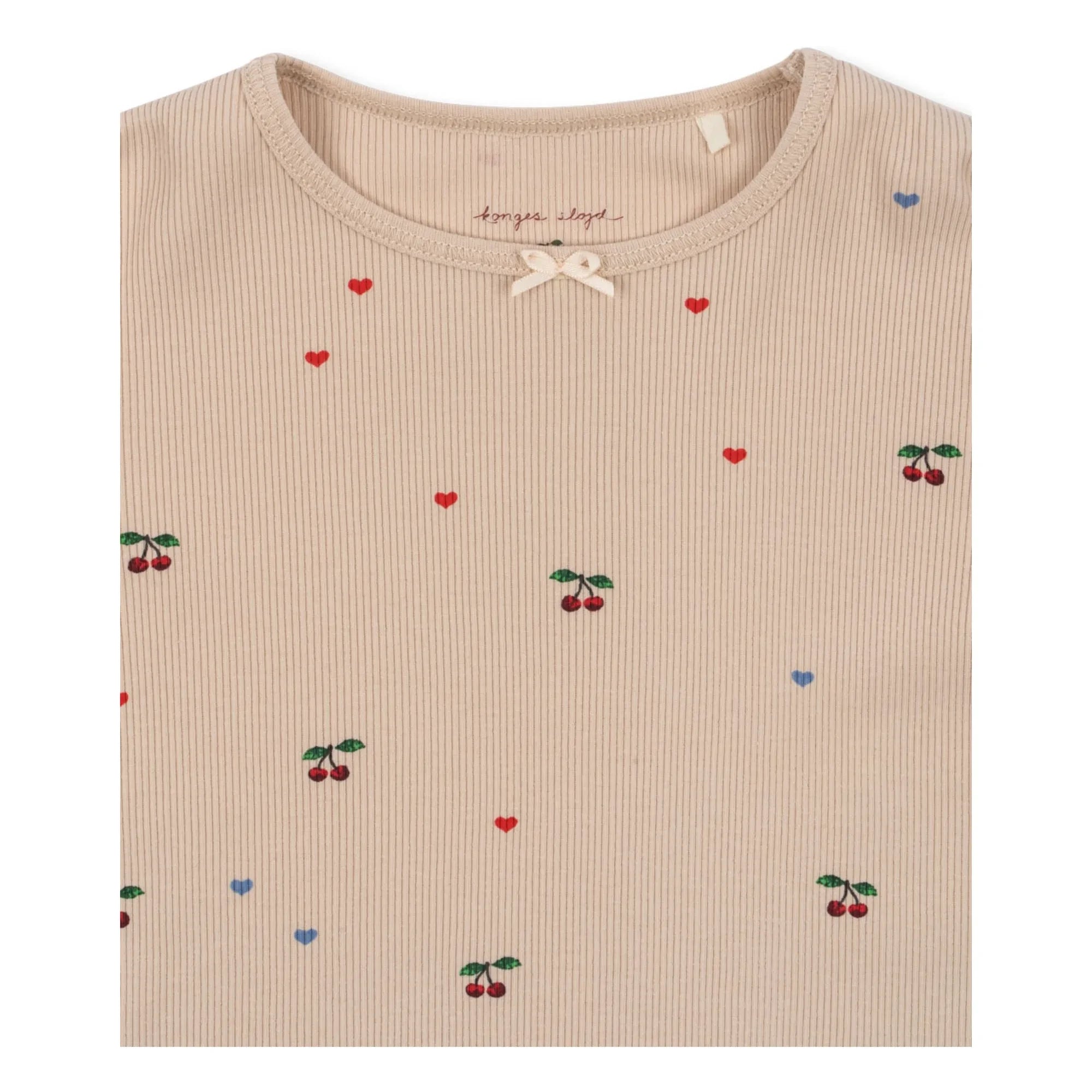 Konges Sløjd - Ella Cerises Rippstrick-T-Shirt aus Bio-Baumwolle | Staubrosa