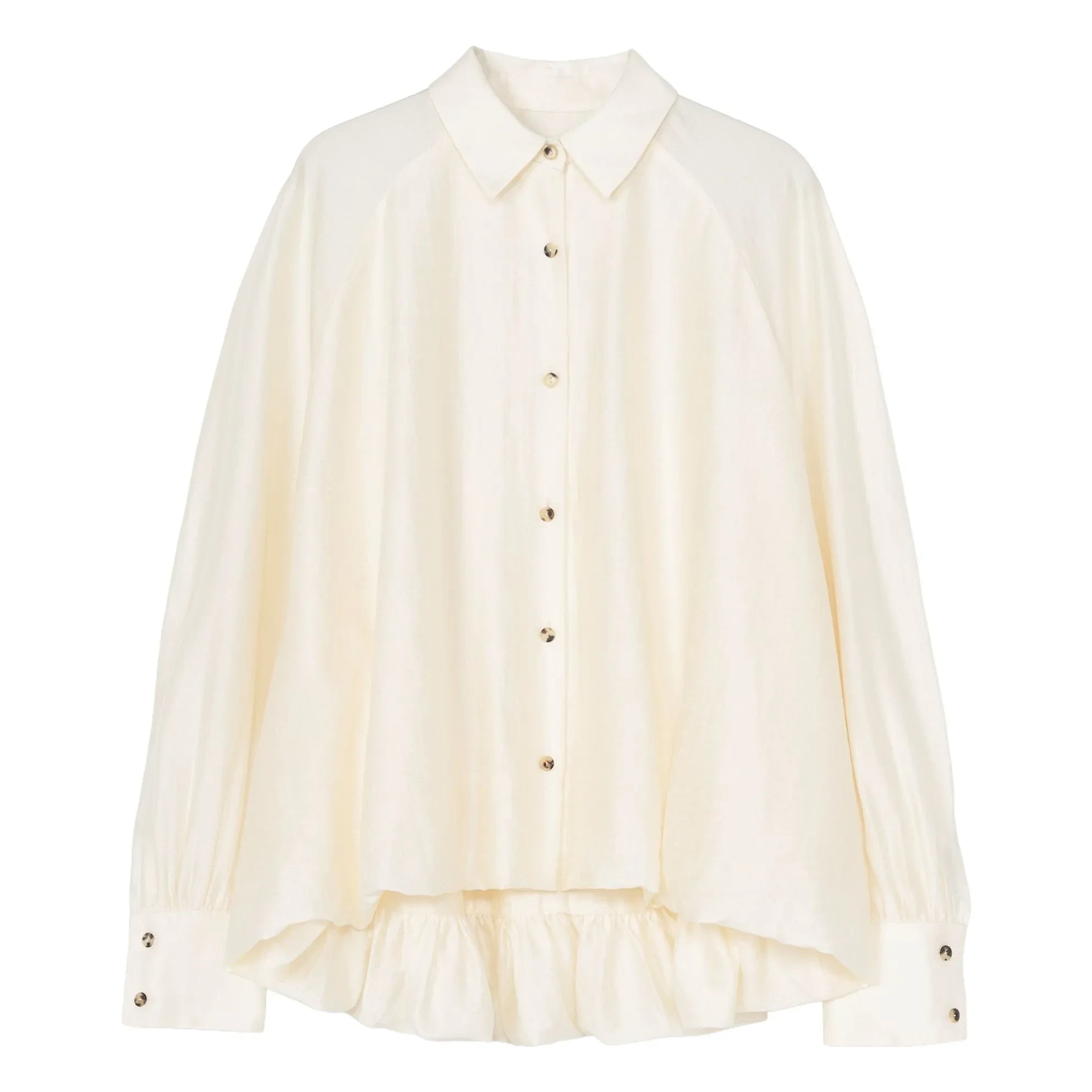 Cordera - Marfil Balon Kollu Bluz | Creme