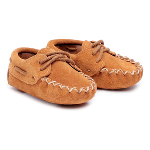 Pèpè - Wildleder Slipper mit Schnürung | Cognac