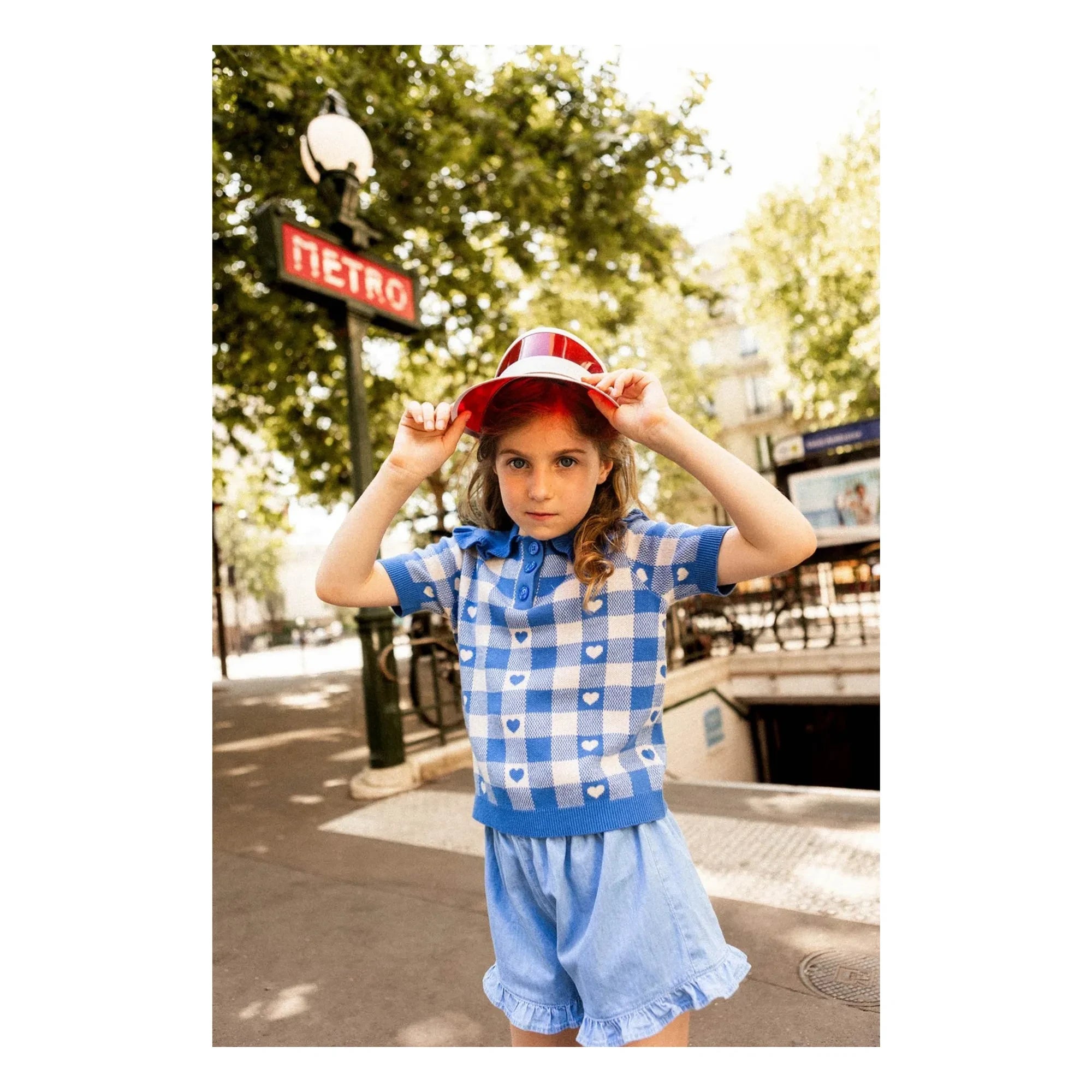 Louis Louise - Joséphine Chambray Rüschen-Shorts | Hellblau