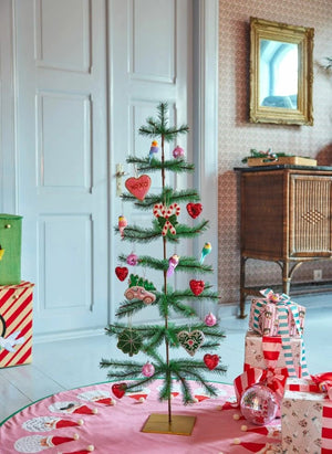 Reis - Zuckerstange Weihnachtsdekoration | Rot