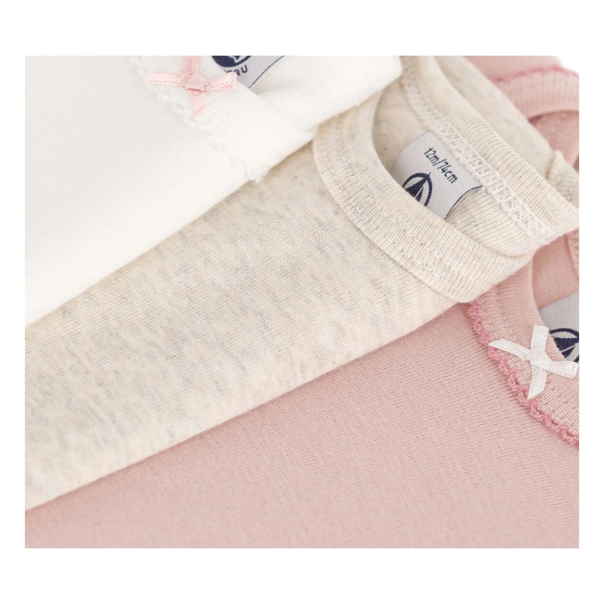 Petit Bateau - 3er Body-Set | Rosa