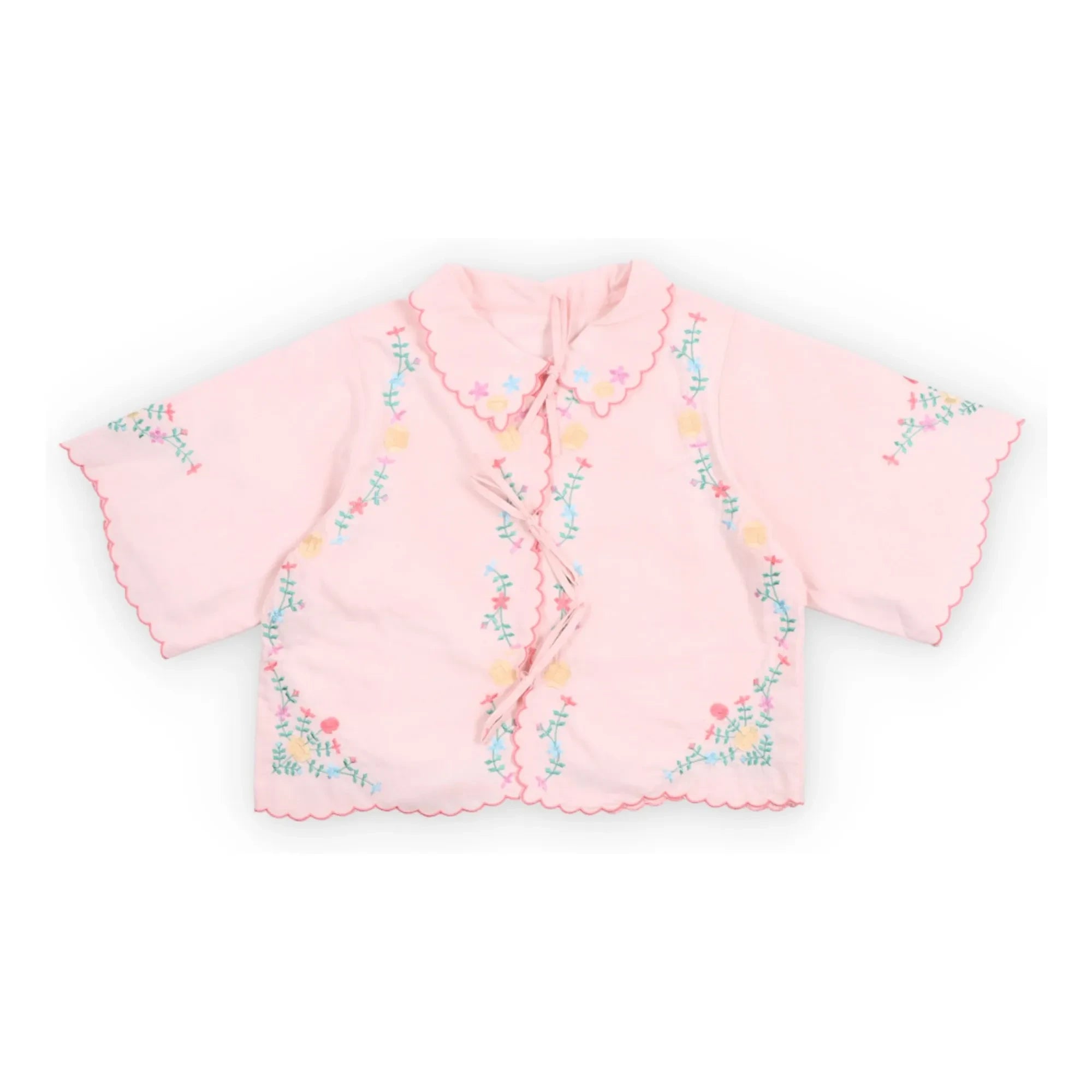 the new society - Orchidee Knotenbluse | Hellrosa