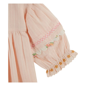 Emile et Ida - Bluse mit Blumenstickerei | Creme