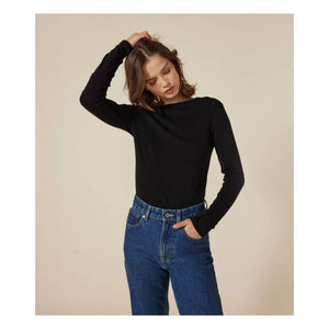 Petit Bateau – l'Iconique Langarmshirt – Damenkollektion | Schwarz