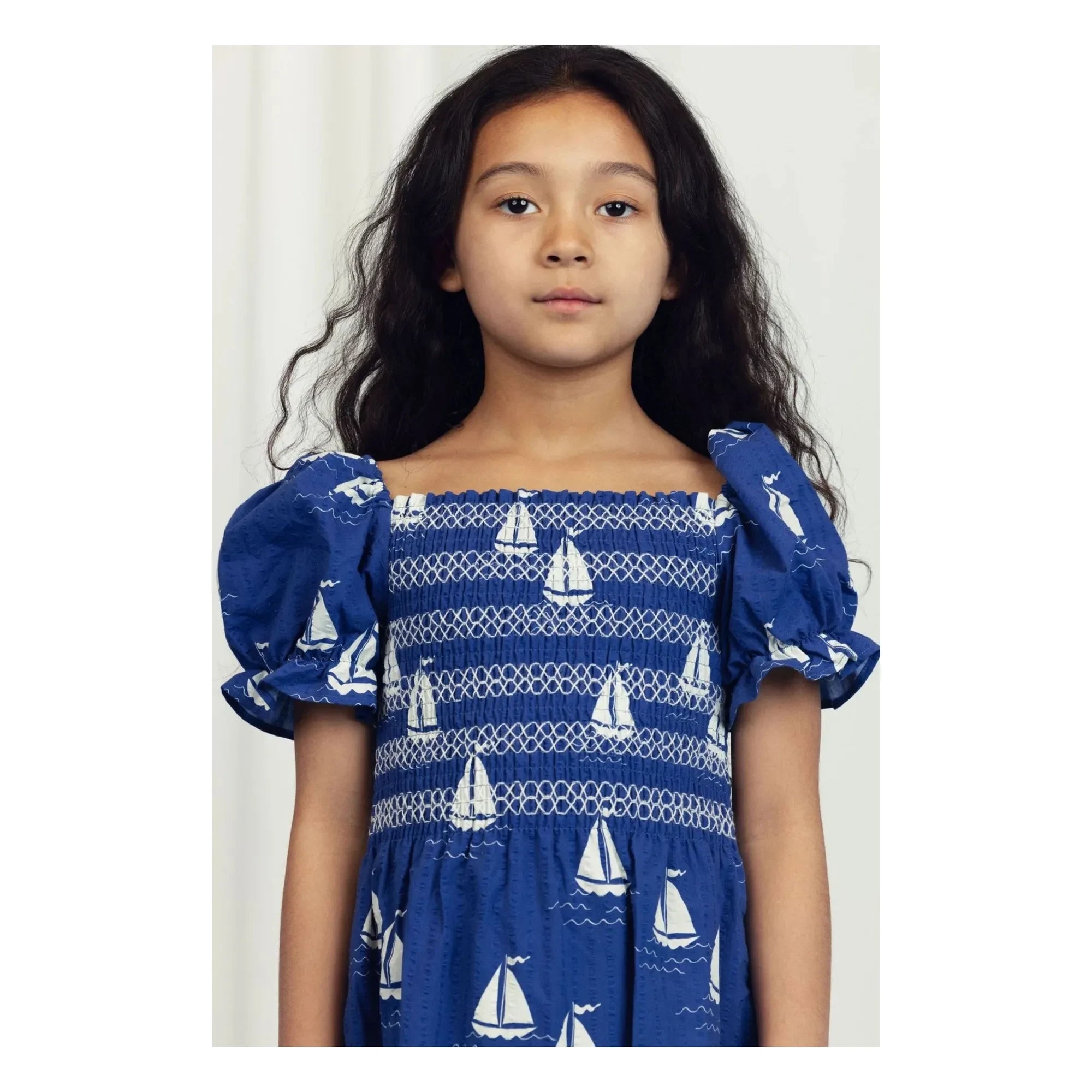 Mini Rodini - Bateaux Bio-Baumwollkleid | Blau