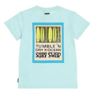 Tumble N'Dry - Reef Sunset Bio-Baumwoll-T-Shirt | Hellblau
