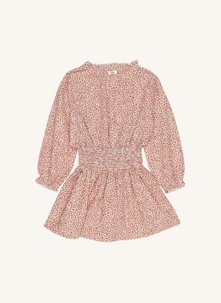 Búho - Gerafftes Smock-Kleid | Bordeaux