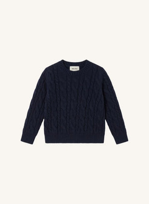 Smallable Woman - Marguerite Wolle Pullover | Blau Schwarz