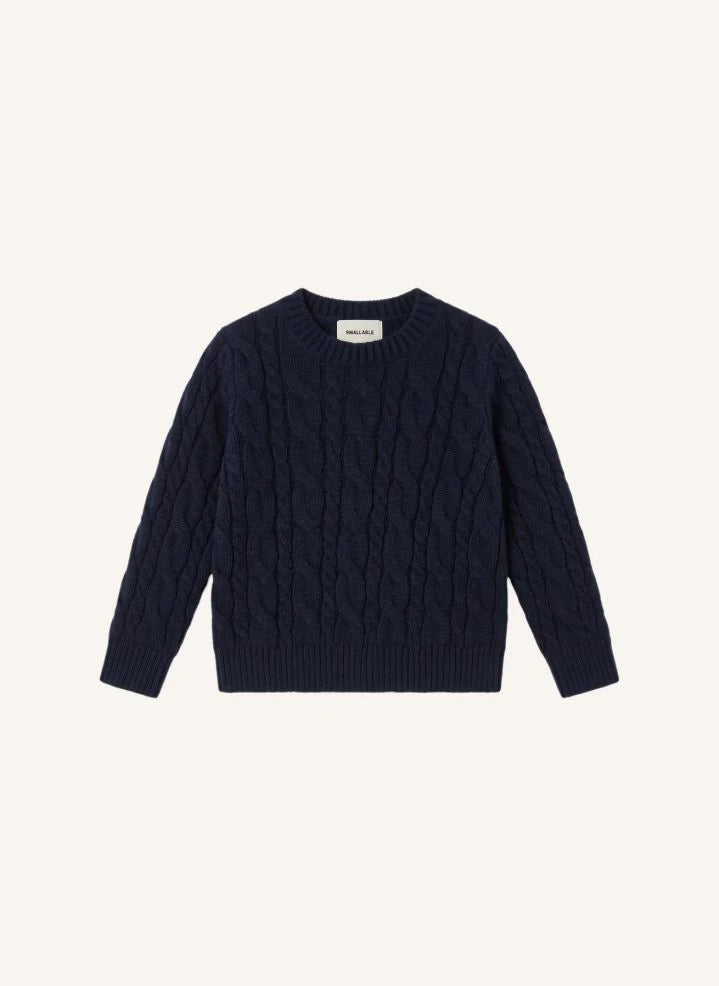 Smallable Woman - Marguerite Wolle Pullover | Blau Schwarz