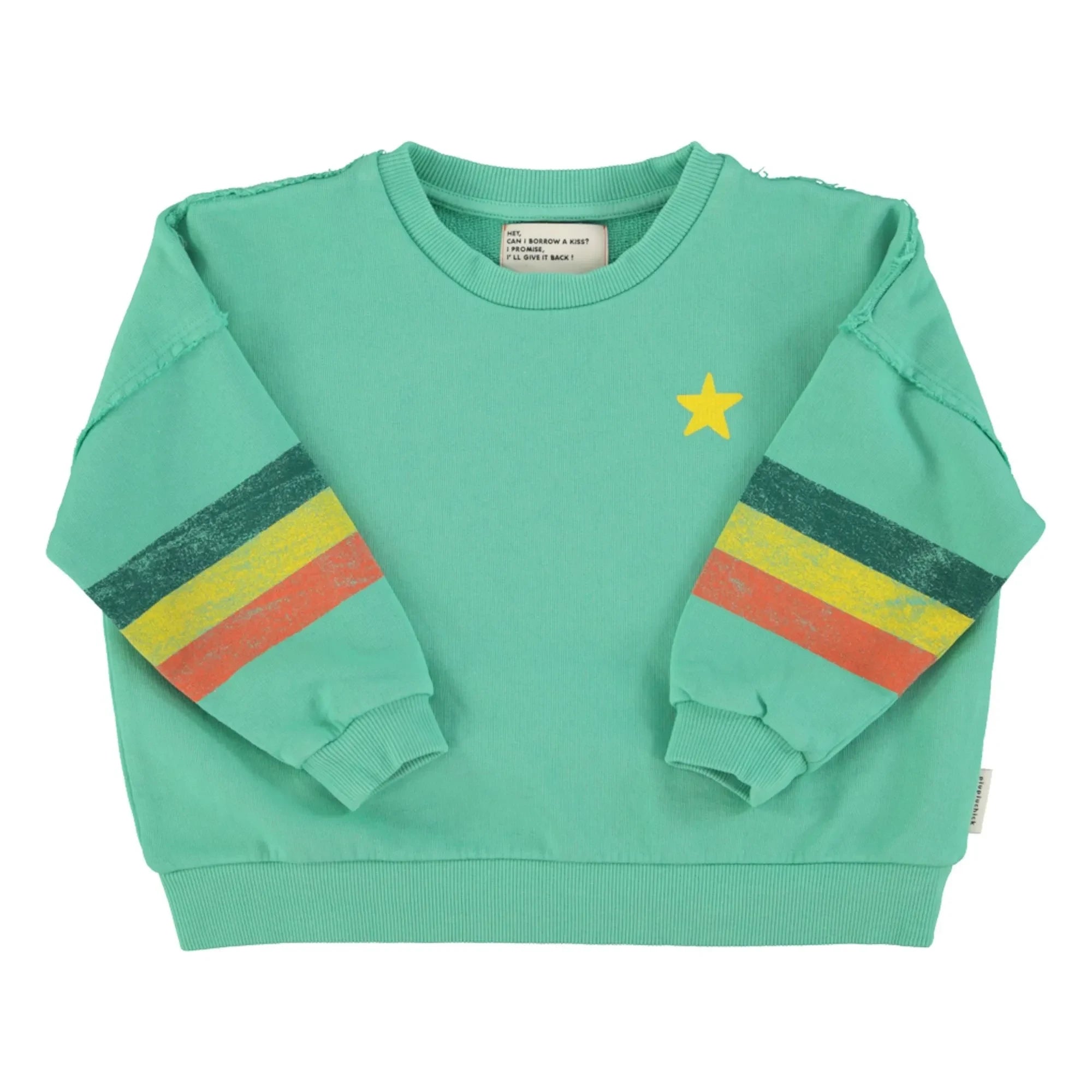 Piupiuchick - Gestreiftes Sweatshirt Bio-Baumwolle | Grün