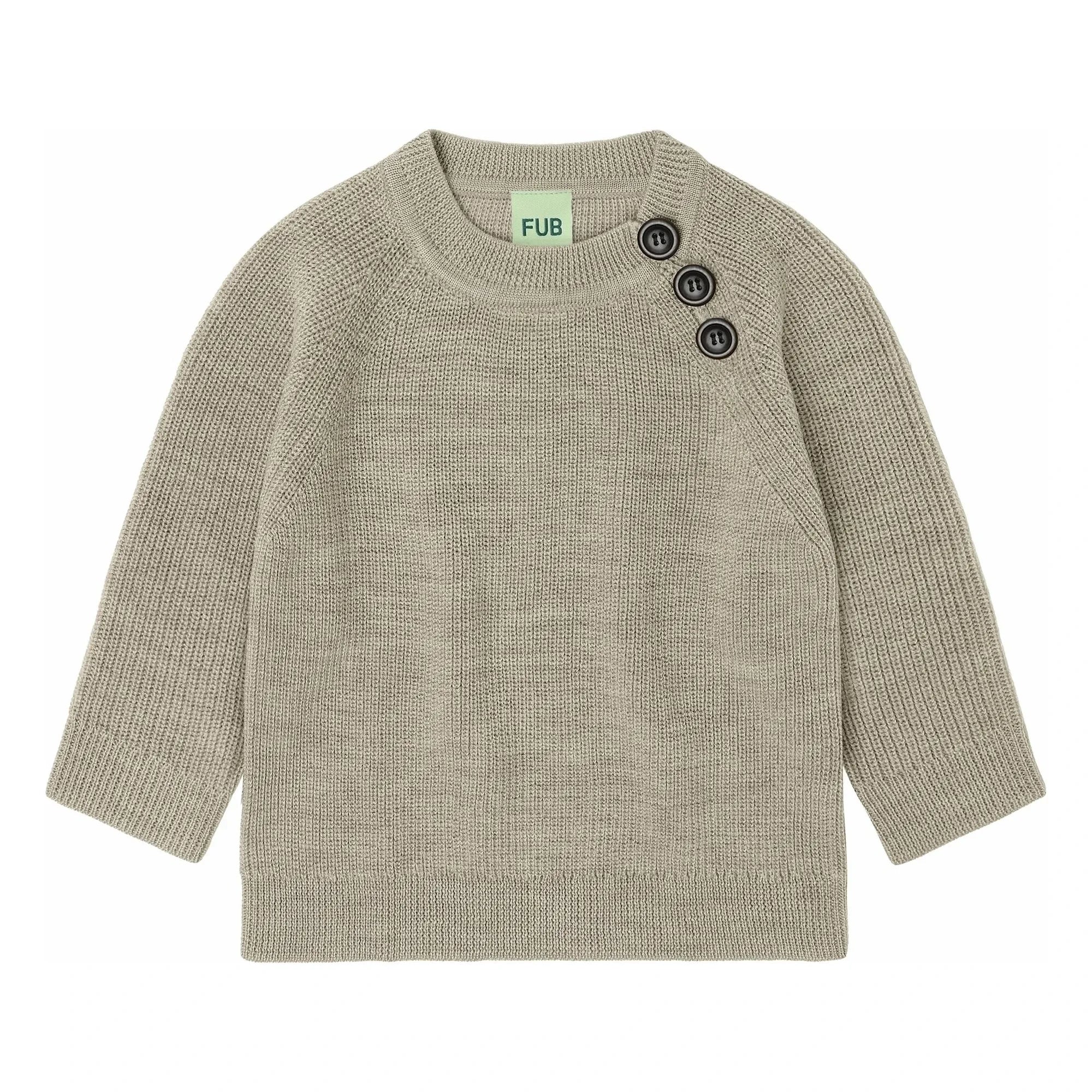 FUB - Raglan Merinowollpullover | Heather Beige