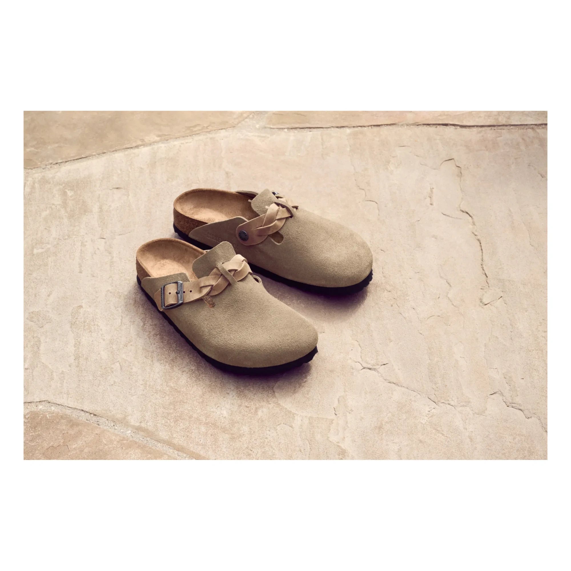 BIRKENSTOCK - Boston Geflochtene Clogs Schmale Passform | Staubbraun