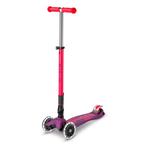 Micro - Maxi Faltbarer Neon LED Scooter | Rosa