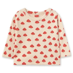 Tinycottons – T-Shirt aus Bio-Baumwolle mit Pilzmotiv | Ecru