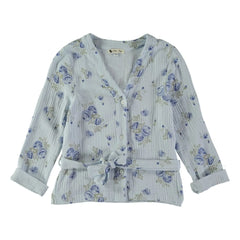 Risu Risu – Luna Fleurie Jacke aus Bio-Baumwollgaze | Ecru
