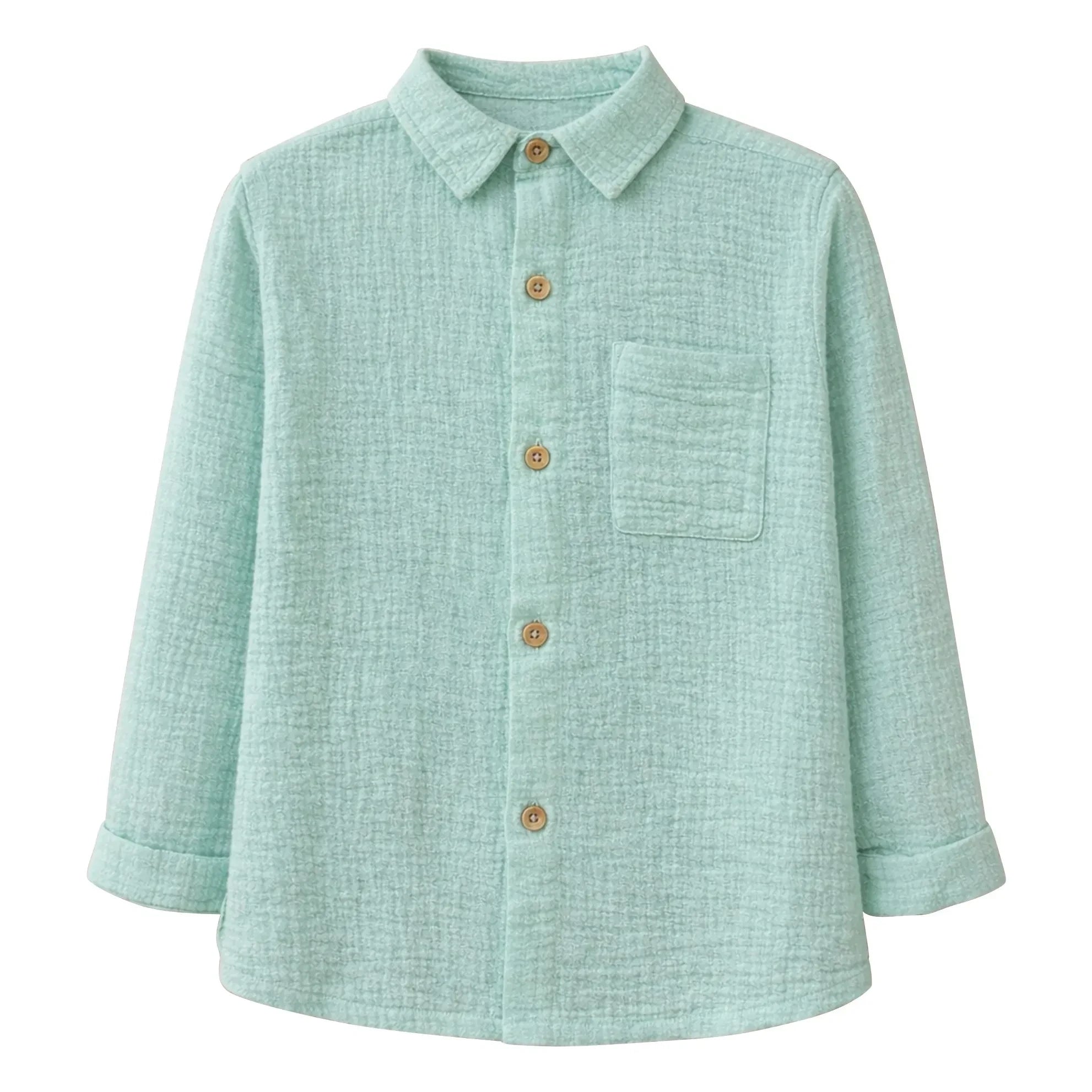 Lililotte - Constantin Bio-Baumwoll-Musselin-Hemd | Minzgrün