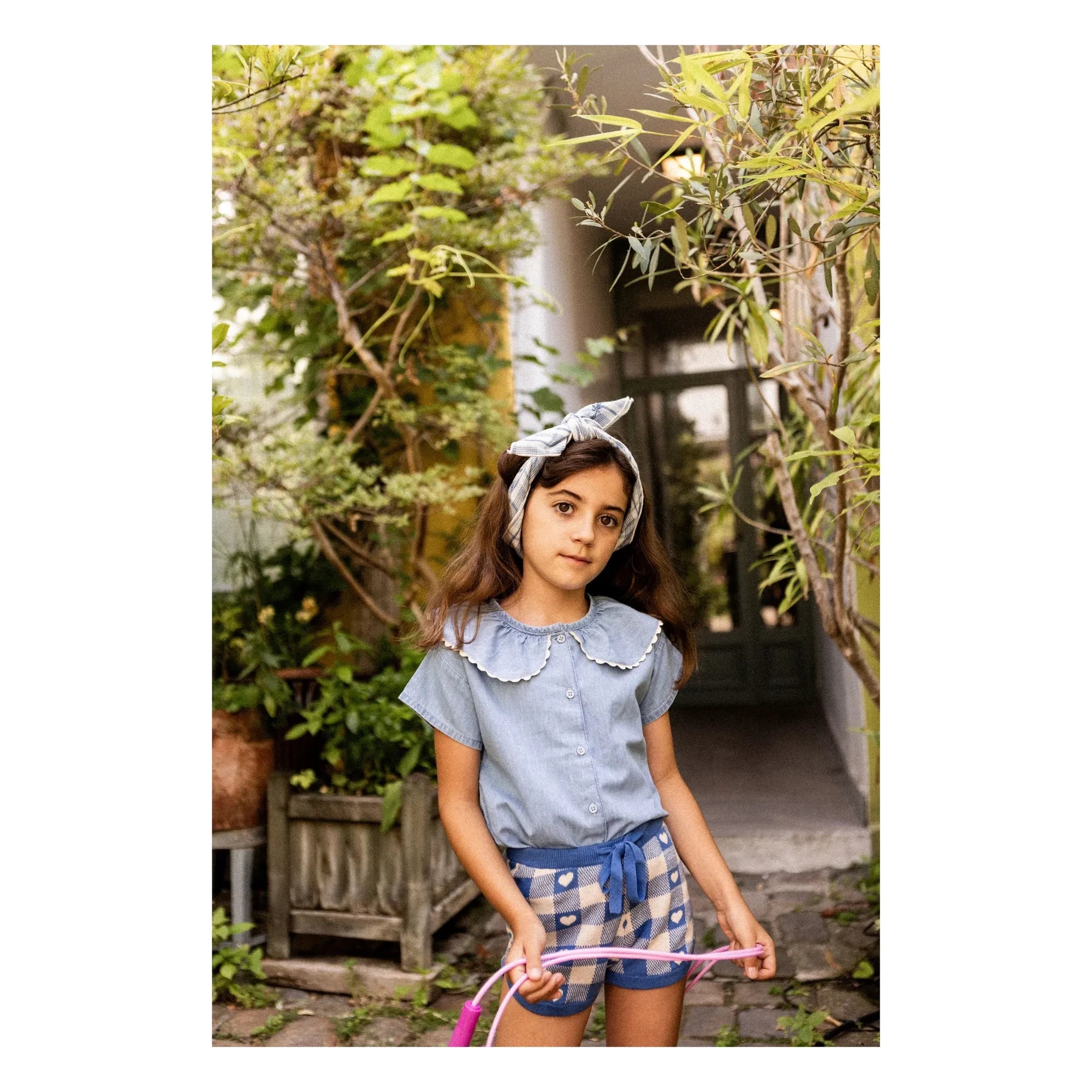 Louis Louise - Iris karierte Shorts | Royalblau
