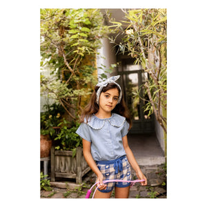 Louis Louise - Iris karierte Shorts | Royalblau