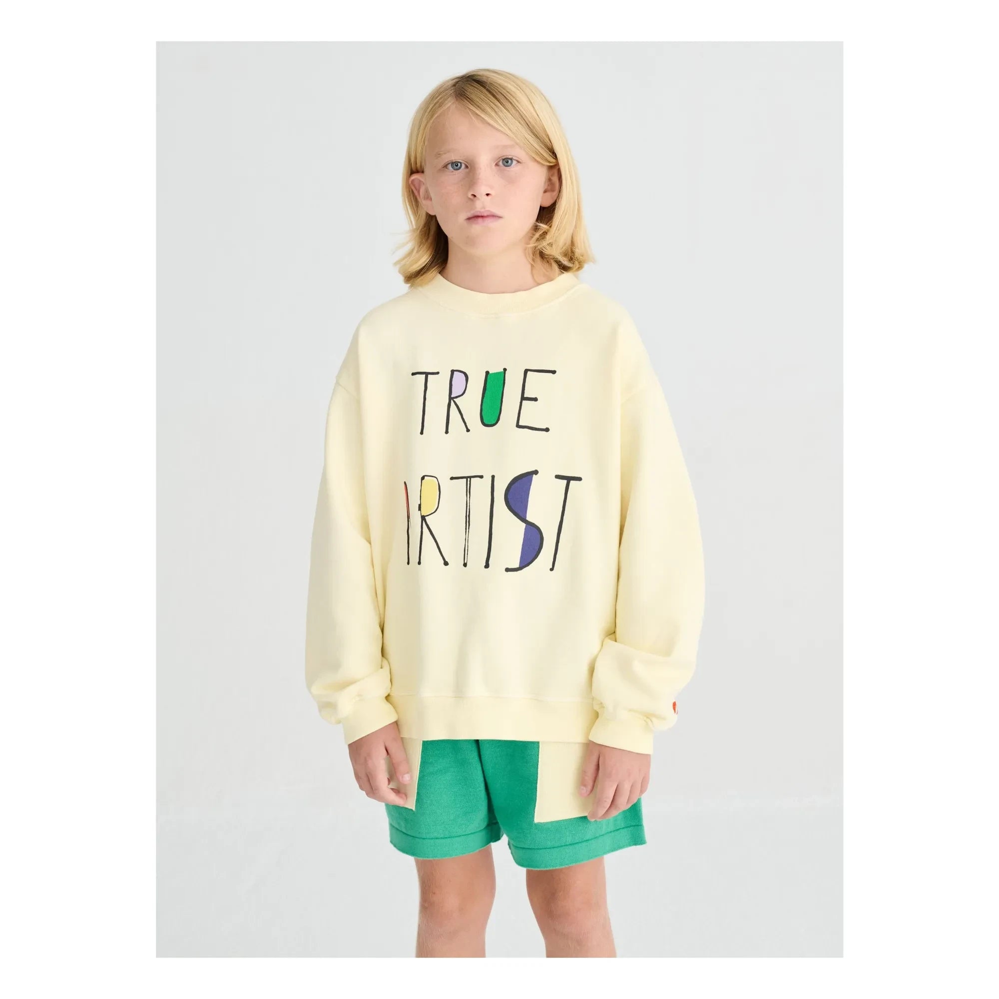 True Artist – Sweat N°11 Bio-Baumwolle | Blassgelb