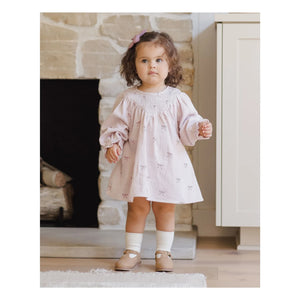 Quincy Mae - Organisches Baumwoll-Musselin-Knotenkleid | Flieder