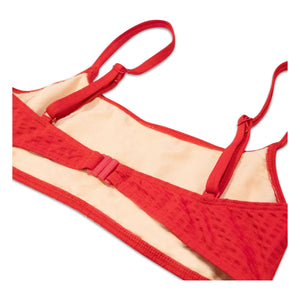 Miska Paris – Bralette-Badeoberteil mit Raffung | Rot