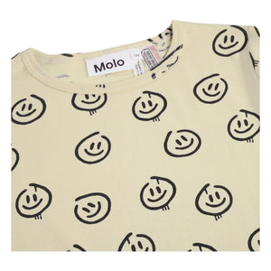 Molo - Lue Smiley organik pamuklu pijama | Soluk sarı