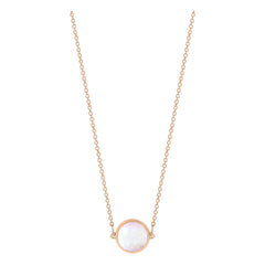 Ginette NY - Disc Mini Ever Kette | Rosafarbenes Perlmutt