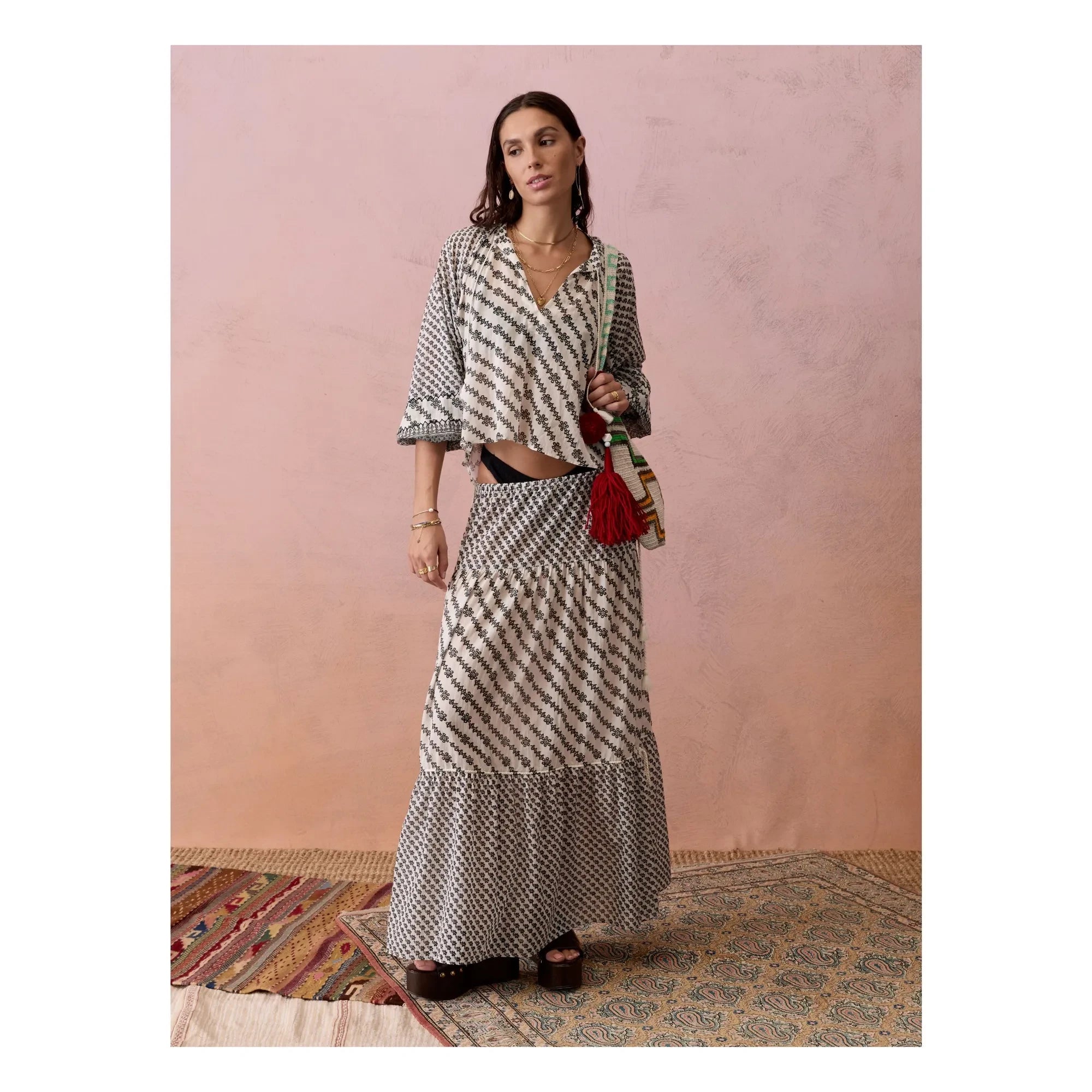 Boteh - Levante Bluse | Grau