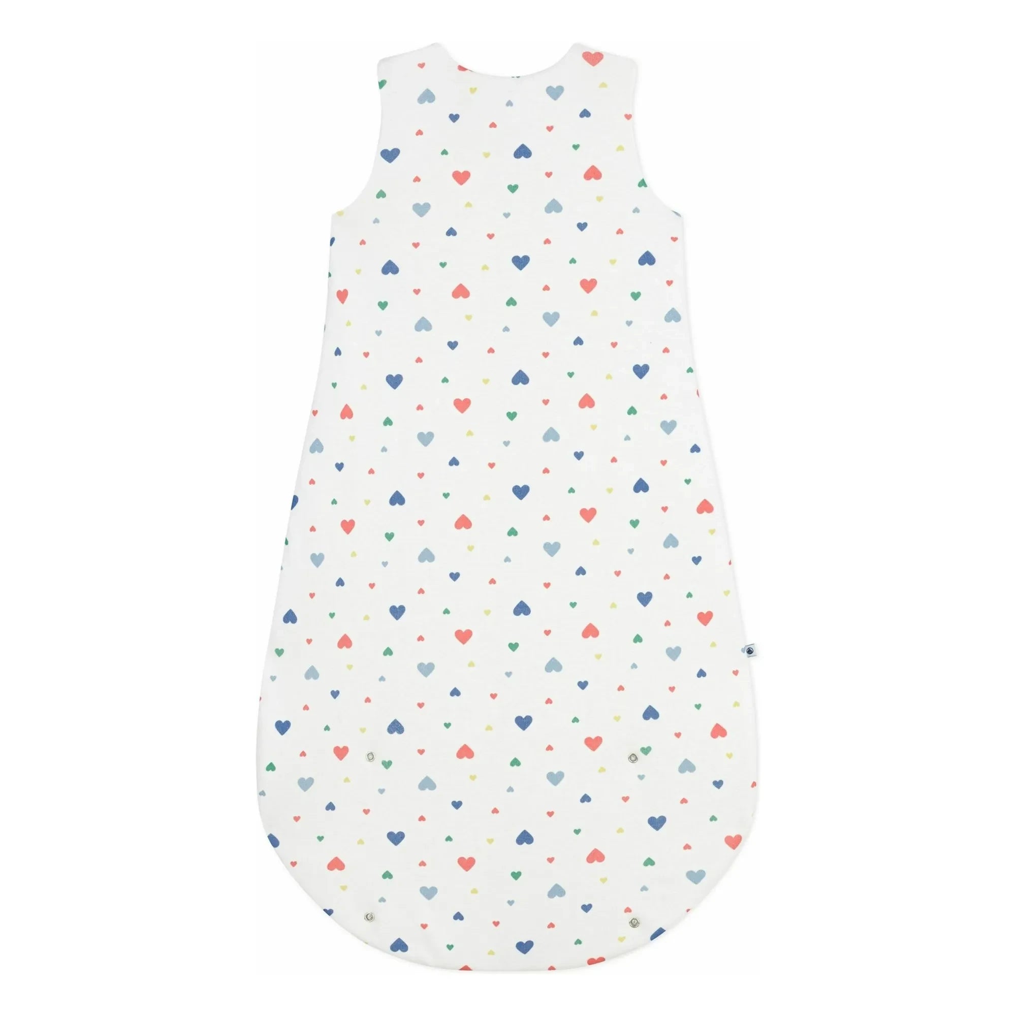 Petit Bateau – Schlafstrampler mit Herzmuster | Weiß