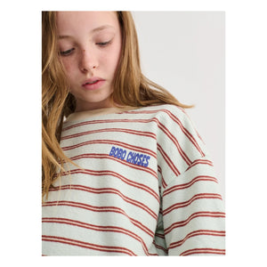Bobo Choses - Bobo Choses Gestreiftes T-Shirt | Hellblau