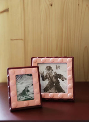 &Klevering - Facet Poliresin Fotoğraf Çerçevesi | Fuşya