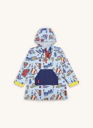 Hello Hossy - Regenponcho für Baseballspiele | Blau