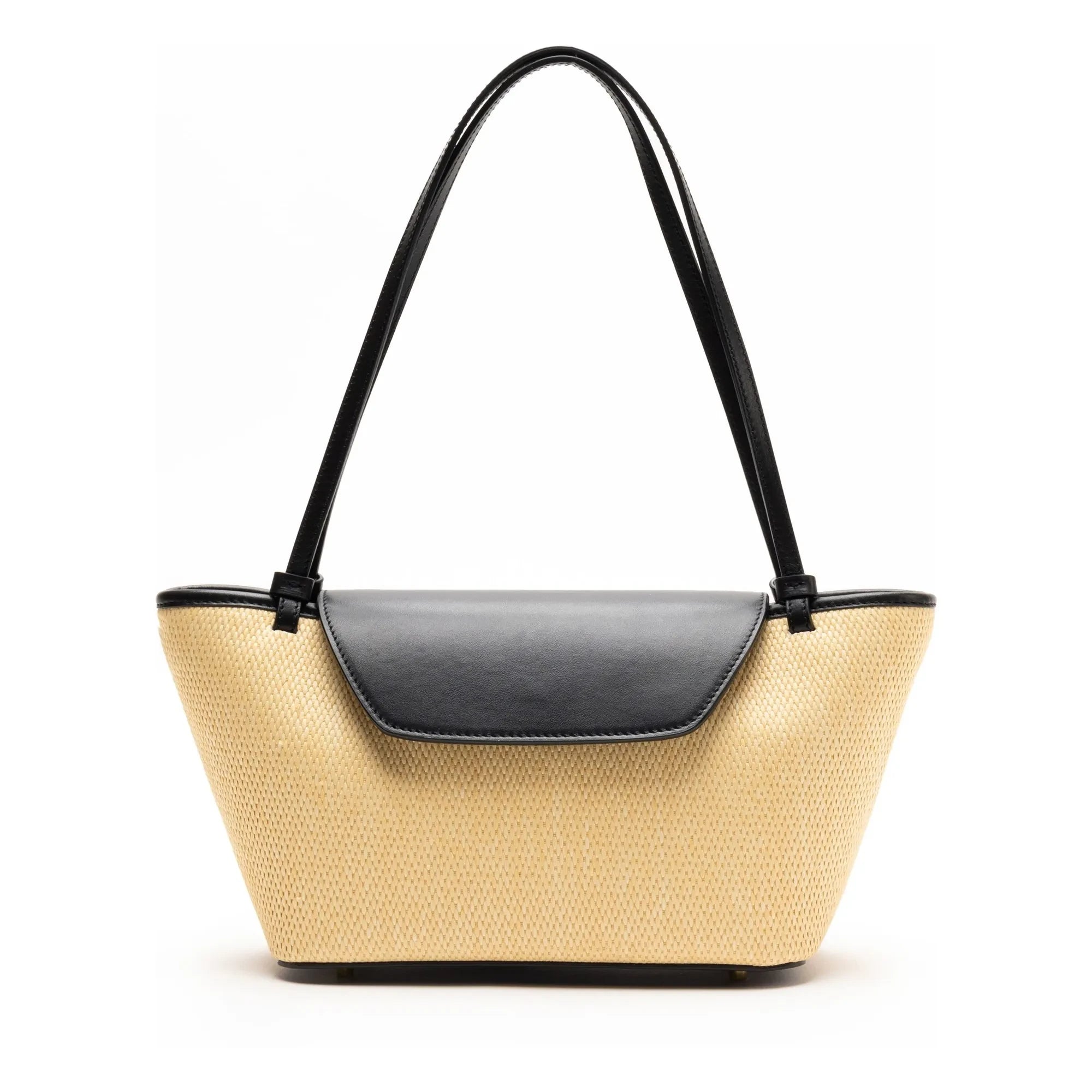 Elleme - Raffia-Leder-Umhängetasche | Natur
