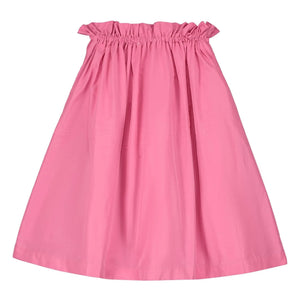 Tangerine – Midi-Rock mit geraffter Taille | Pink