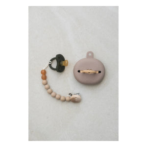 Hevea – Naturgummi und Gummibaum-Schnullerclip | Beige