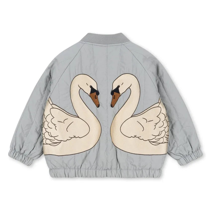 Konges Sløjd - Juno Swans Bomberjacke | Graublau