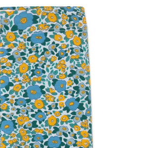 Tinycottons – Leggings aus Bio-Baumwolle mit Rippstrick und Blumenmuster | Blau