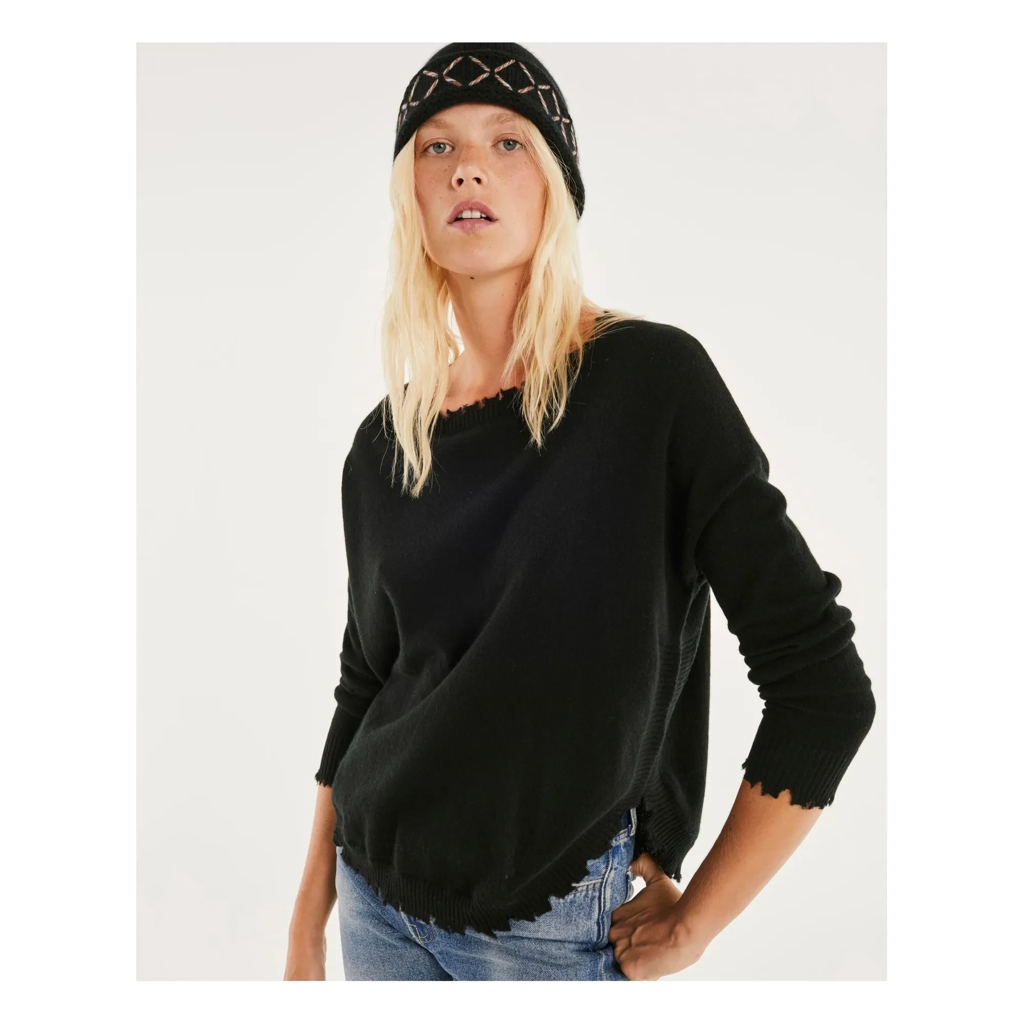 Kujten - Mela Kaschmirpullover | Schwarz
