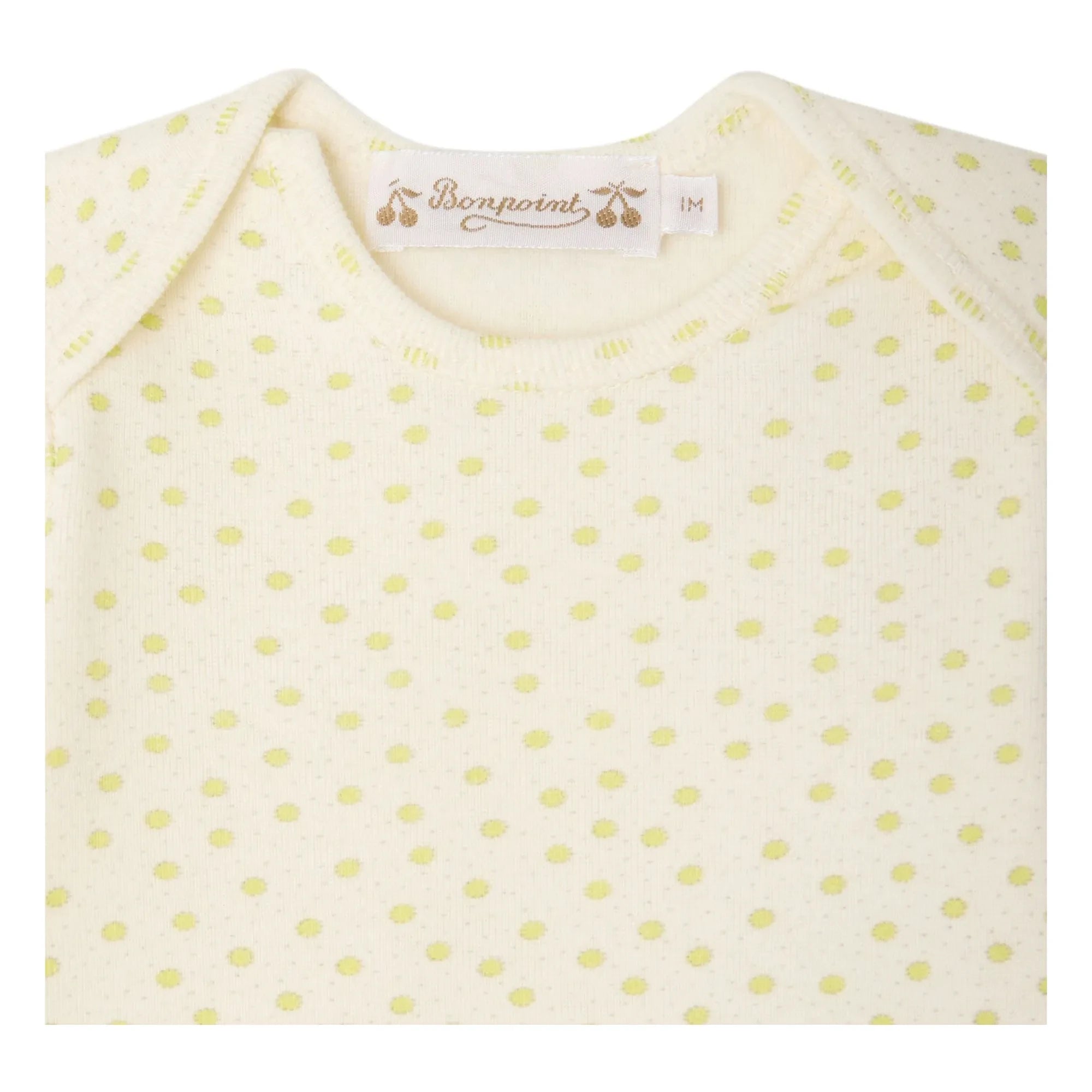 Bonpoint - Timi Pois Bio-Baumwoll-T-Shirt und Leggings-Set | Ecru